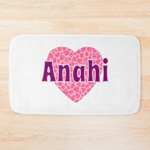 Item preview, Anahi Name Pink Leopard Heart  designed and sold by Jeallan Designs.