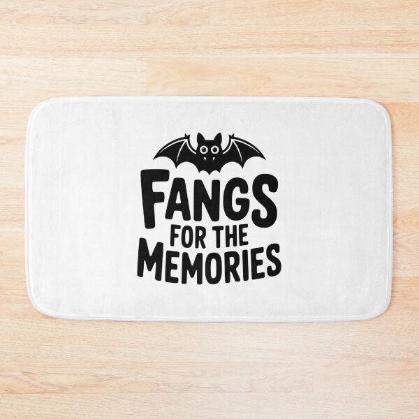 Item preview, Fangs For The Memories! Cute Halloween Bat Pun designed and sold by PMCreative.