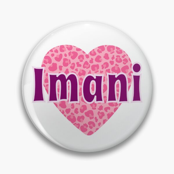 Item preview, Imani Name Pink Leopard Heart  designed and sold by Jeallan Designs.