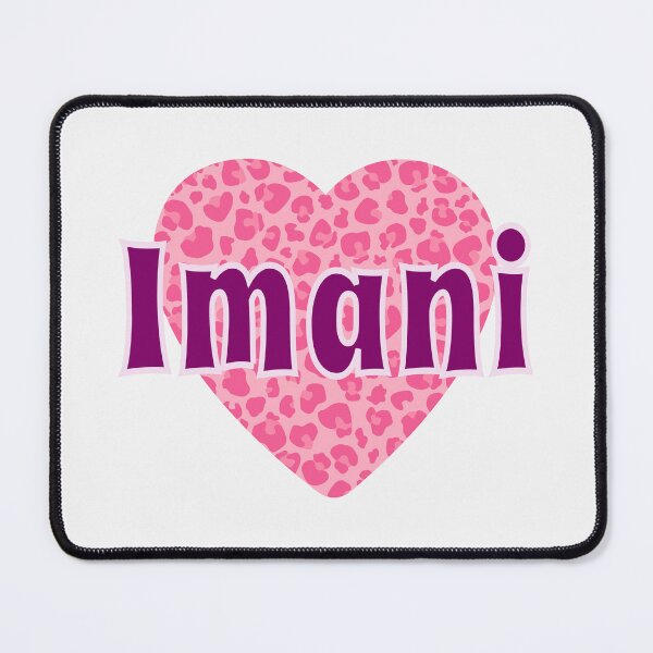 Item preview, Imani Name Pink Leopard Heart designed and sold by Jeallan Designs.