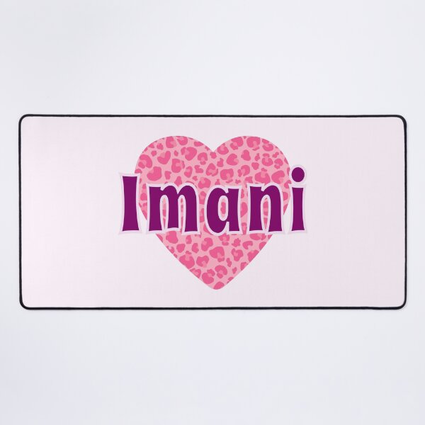 Item preview, Imani Name Pink Leopard Heart  designed and sold by Jeallan Designs.