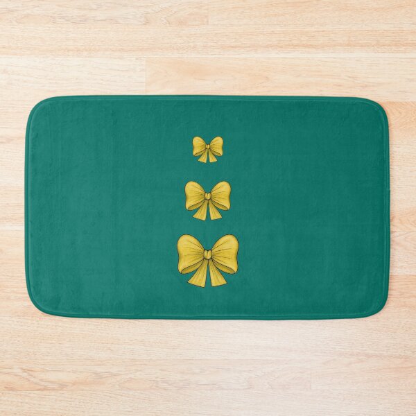Item preview, Yellow bows on a dark turquoise background designed and sold by Cherevan.