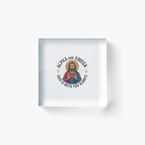 Item preview, Alpha and Omega – God Is With You Always | Christian Printable Art designed and sold by Bellothreads.