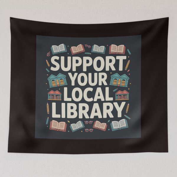Item preview, Support Your Local Library Books Reading Librarian Floral 003 designed and sold by sadedream.