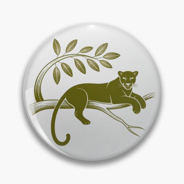 Item preview,  A panther is resting calmly on a curved tree branch  designed and sold by 123ks.
