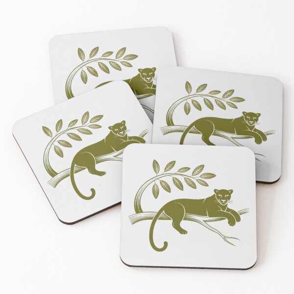 Item preview,  A panther is resting calmly on a curved tree branch  designed and sold by 123ks.