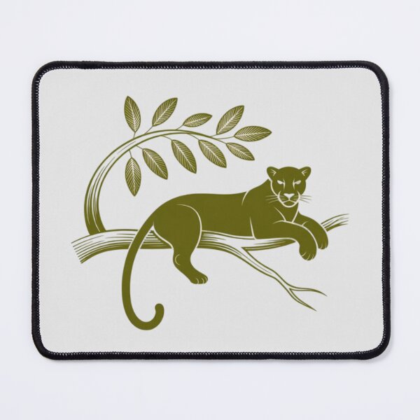 Item preview,  A panther is resting calmly on a curved tree branch  designed and sold by 123ks.