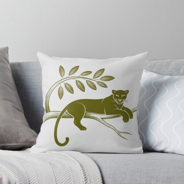 Item preview,  A panther is resting calmly on a curved tree branch  designed and sold by 123ks.