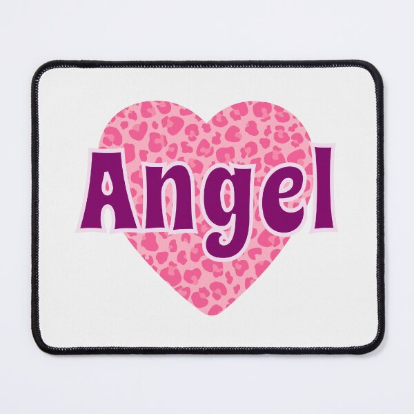 Item preview, Angel Name Pink Leopard Heart designed and sold by Jeallan Designs.