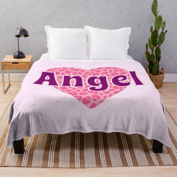 Item preview, Angel Name Pink Leopard Heart  designed and sold by Jeallan Designs.