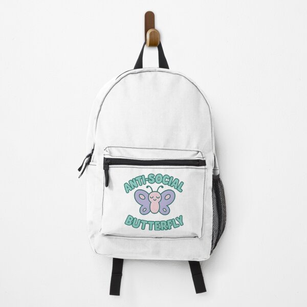 Item preview, Anti-Social Butterfly – cute pastel introvert monarch designed and sold by Tommy's Arts.