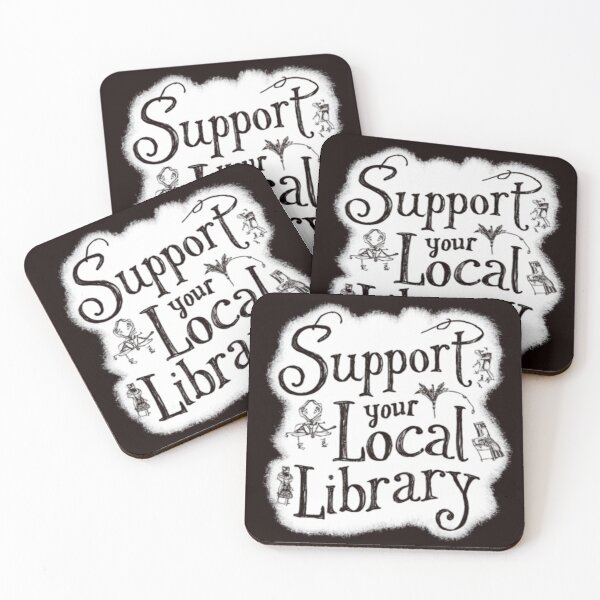 Item preview, Support Your Local Library Books Reading Librarian Kids Board Draw 007 designed and sold by sadedream.