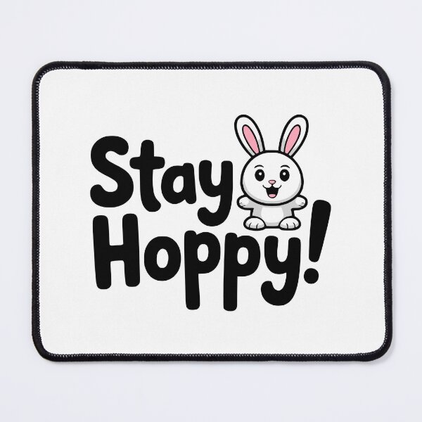 Item preview, Stay Hoppy! Cute Bunny Pun designed and sold by PMCreative.