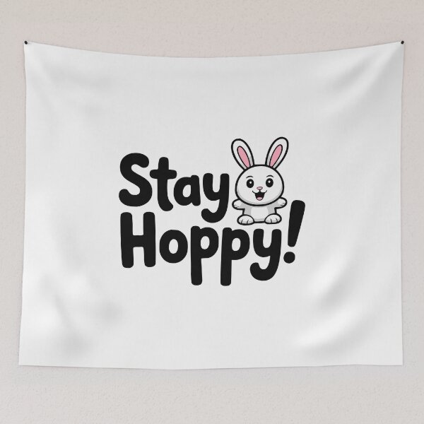 Item preview, Stay Hoppy! Cute Bunny Pun designed and sold by PMCreative.