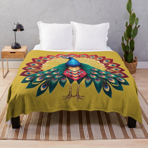 Artikelvorschau, Geometrische Pfauenkunst - Symmetrisches Vogel-Vektordesign entworfen und verkauft von VIRALOOP.