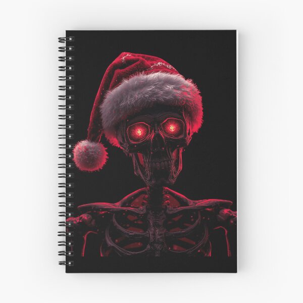 Artikelvorschau, Gothic-Skelett-Weihnachtsmann – Dunkle Horror-Weihnachtskunst entworfen und verkauft von SEBRYS.
