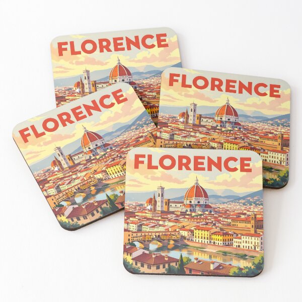 Item preview, Florence: Vintage-Style Painterly Travel Poster designed and sold by LSVart.