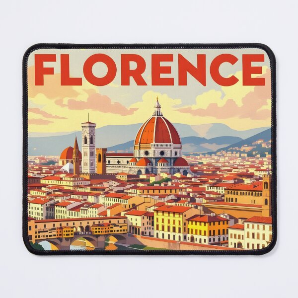 Item preview, Florence: Vintage-Style Painterly Travel Poster designed and sold by LSVart.