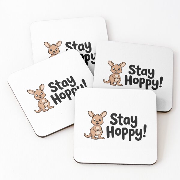 Item preview, Stay Hoppy! Cute Kangaroo Pun designed and sold by PMCreative.
