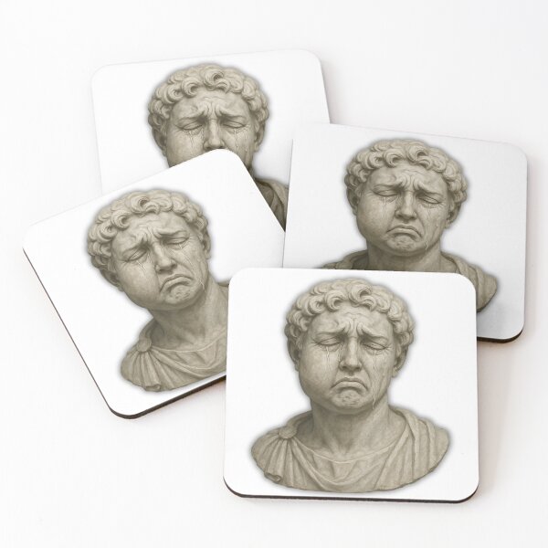 Item preview, Crying Greek Statue Bust Sculpture designed and sold by Castiora.