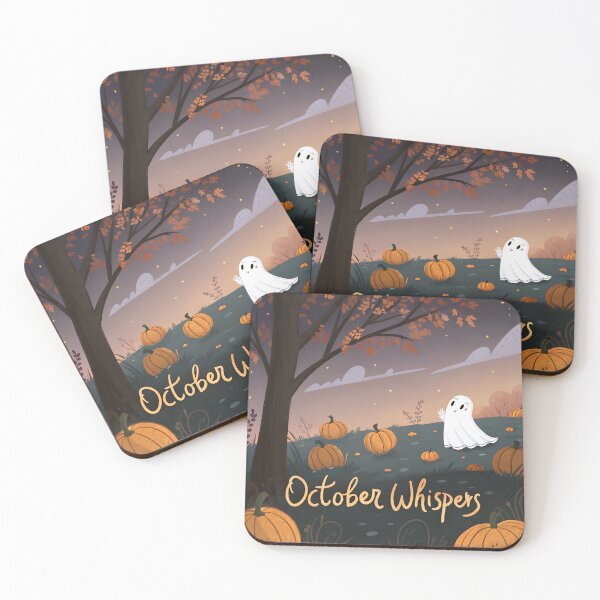 Item preview, October Whispers – Gentle Ghost in Pumpkin Patch Autumn Aesthetic designed and sold by VividOrganica.