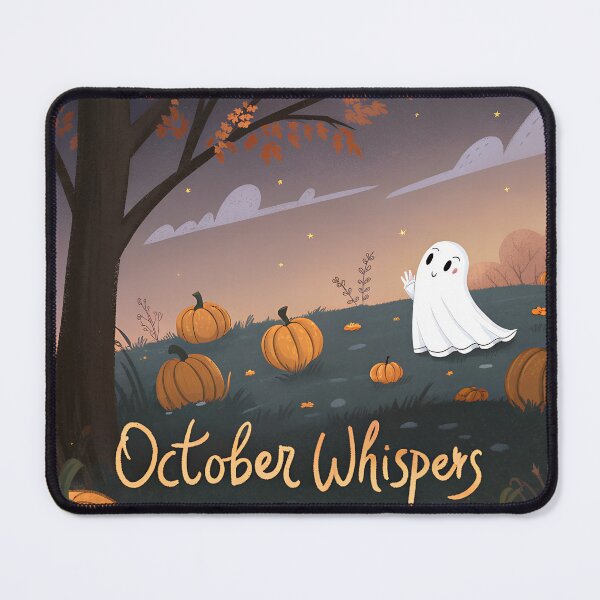 Item preview, October Whispers – Gentle Ghost in Pumpkin Patch Autumn Aesthetic designed and sold by VividOrganica.