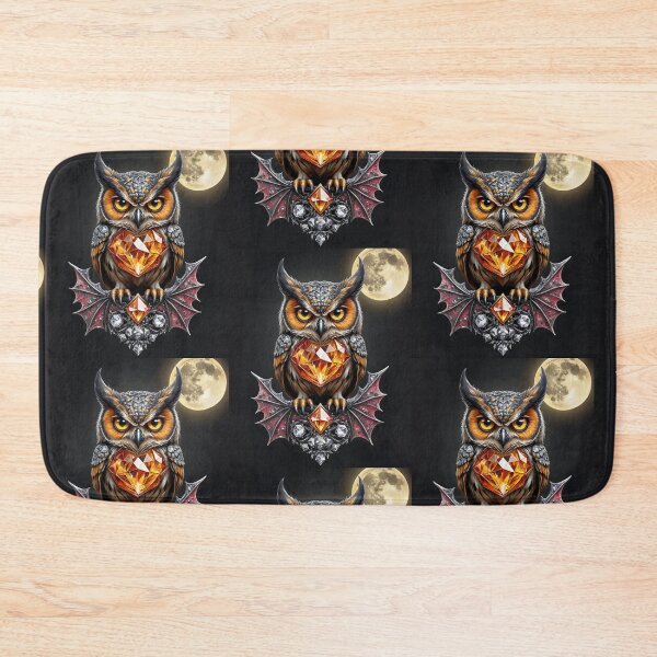 Item preview, Gothic Crystal Heart Owl - Guardian of the Night designed and sold by CamillaCreation.