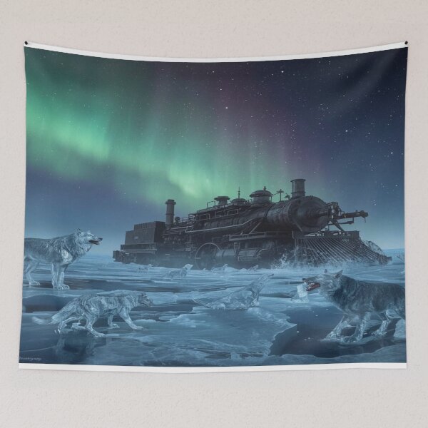 Item preview, Steampunk Engine in the Frozen North designed and sold by DreamistStore.