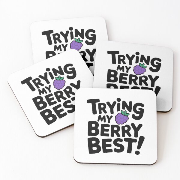 Item preview, Trying My Berry Best! Cute Blackberry Pun designed and sold by PMCreative.