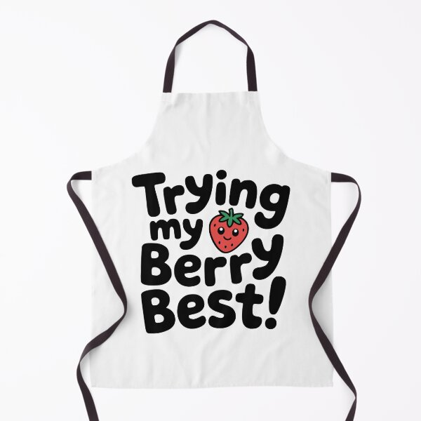 Item preview, Trying My Berry Best! Cute Strawberry Pun designed and sold by PMCreative.