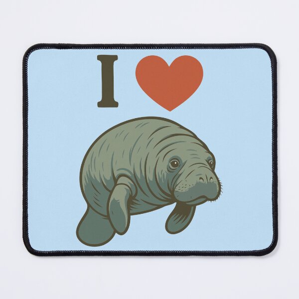 Item preview, I Love Manatees – manatee motif designed and sold by Print-Zoo.