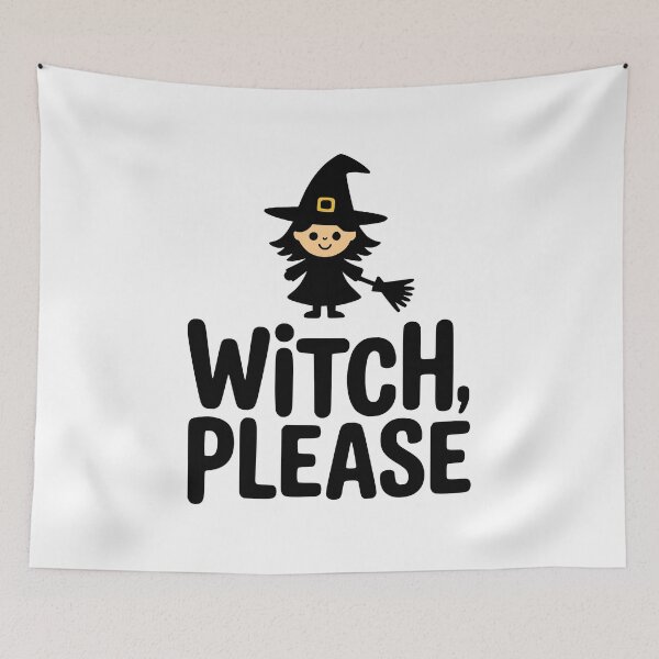 Item preview, Witch Please! Cute Halloween Witch Pun designed and sold by PMCreative.