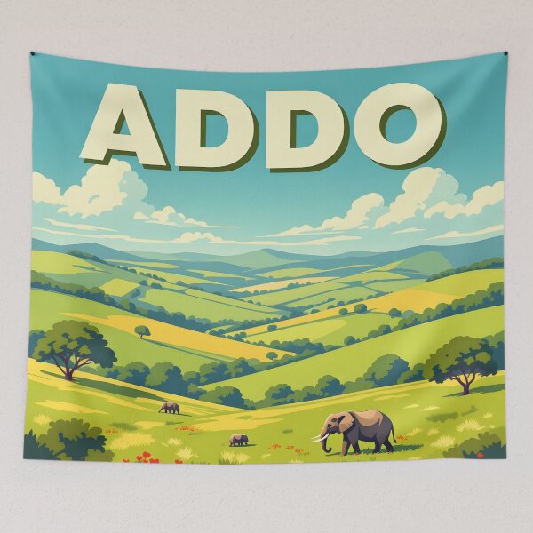 Item preview, Addo Elephant Park: Vintage-Style Painterly Travel Poster designed and sold by LSVart.