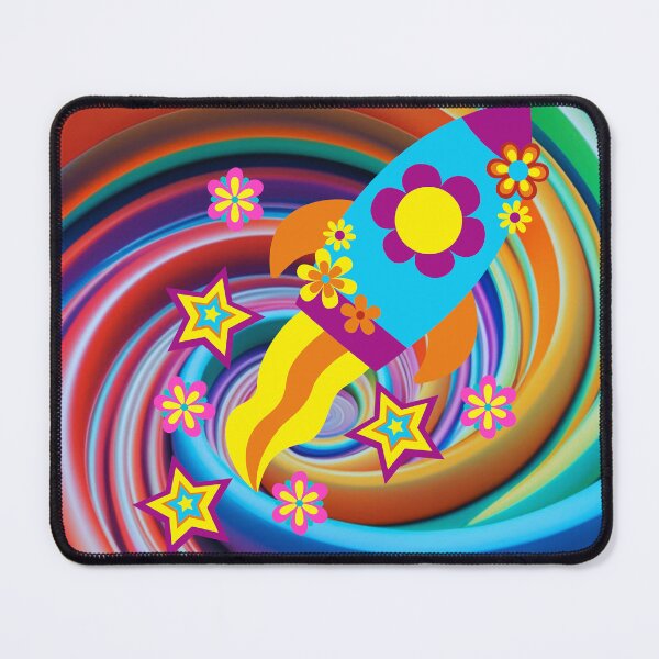Item preview, Groovy Psychedelic Rocket 70s designed and sold by DonneeCreations.