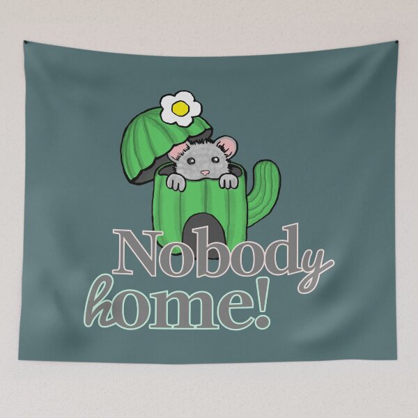 Item preview, Cute Hamster in Cactus | Nobody Home | Gifts for Hamster Lovers designed and sold by ScribbL-ScrabbL.