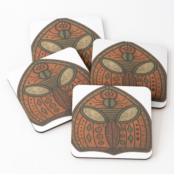 Item preview, Ancient Tribal Mask Sticker – Vintage Ethnic Design designed and sold by Занурюйся.