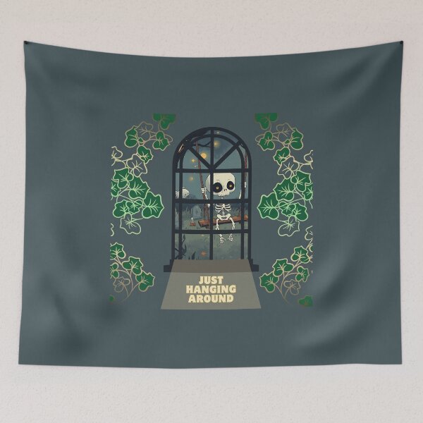 Item preview, Just Hanging Around – Cute Skeleton Swing designed and sold by LunariQ11.