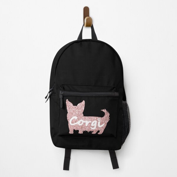 Item preview, Cute Rose Gold Glitter Corgi Silhouette Sticker – Aesthetic Dog Lover Gift designed and sold by Dragonfly-10.