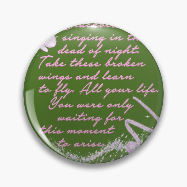 Item preview, Blackbird Butterfly Lyric Design | PERFECT GIFT FOR YOU AND FRIENDS designed and sold by ThomasSurette.