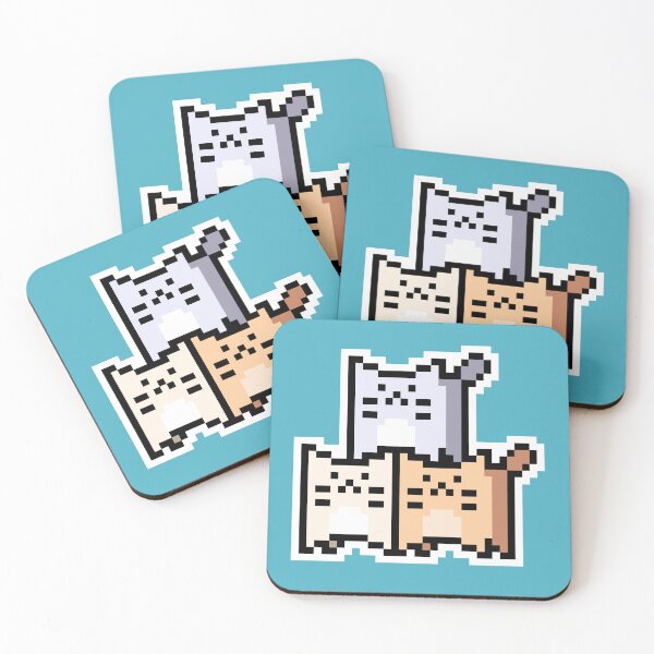 Item preview, Pastel Pixel-Cats Trio designed and sold by Wojciech Sumara.
