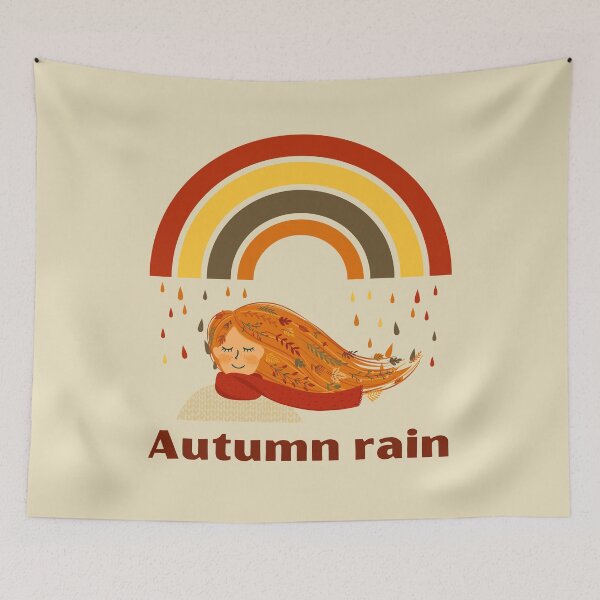Item preview, Autumn Rain Windswept Girl designed and sold by DonneeCreations.