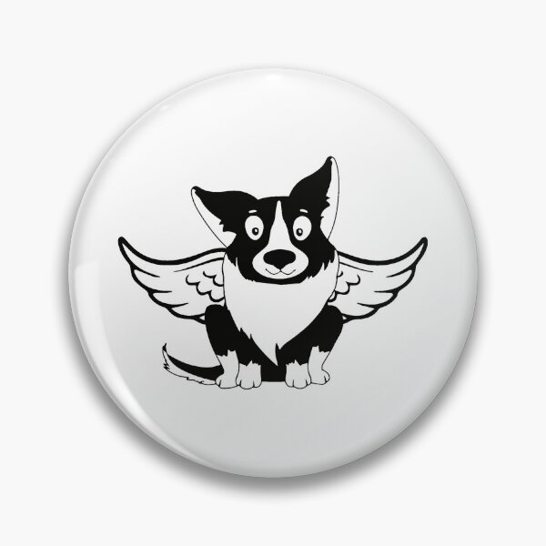 Item preview, Cute Angel Corgi with Wings – Memorial Pet Sticker for Dog Lovers designed and sold by Dragonfly-10.