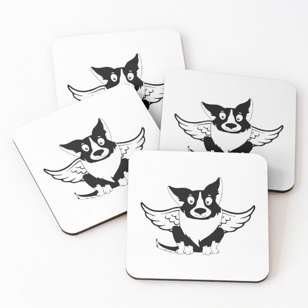 Item preview, Cute Angel Corgi with Wings – Memorial Pet Sticker for Dog Lovers designed and sold by Dragonfly-10.