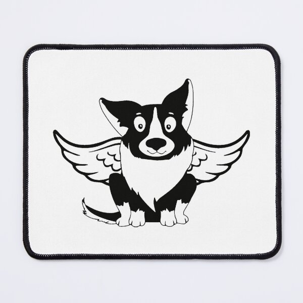 Item preview, Cute Angel Corgi with Wings – Memorial Pet Sticker for Dog Lovers designed and sold by Dragonfly-10.