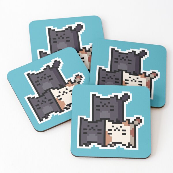 Item preview, Orange Accent Pixel-Cats Trio designed and sold by Wojciech Sumara.