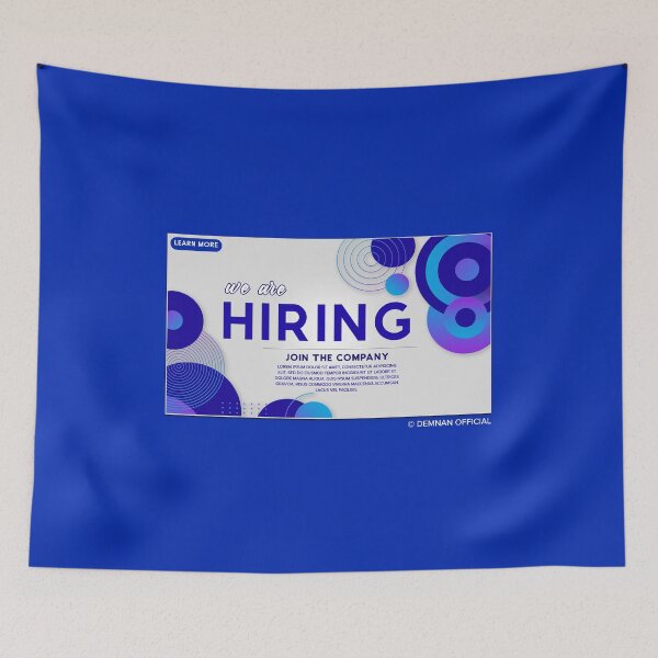Item preview, Blue invitation for a Job Interview designed and sold by demnan.