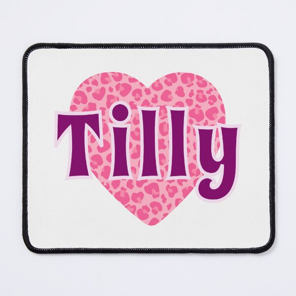 Item preview, Tilly Name Pink Leopard Heart  designed and sold by Jeallan Designs.