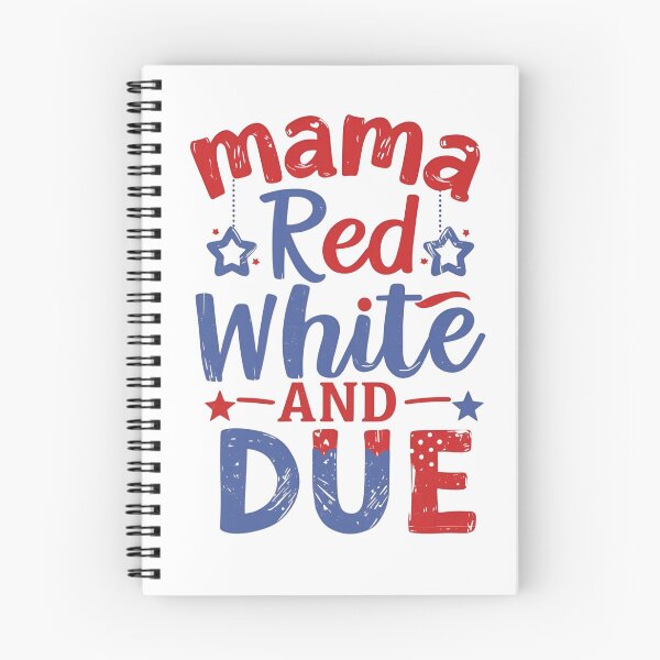 Item preview, Mama Red White And Due – Patriotic Pregnancy Shirt for Moms designed and sold by WePlay2gether.