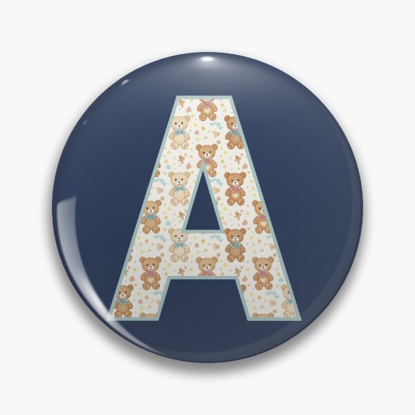 Item preview, Cute Teddy Bear Pattern Letter A Monogram designed and sold by rustyroofco.