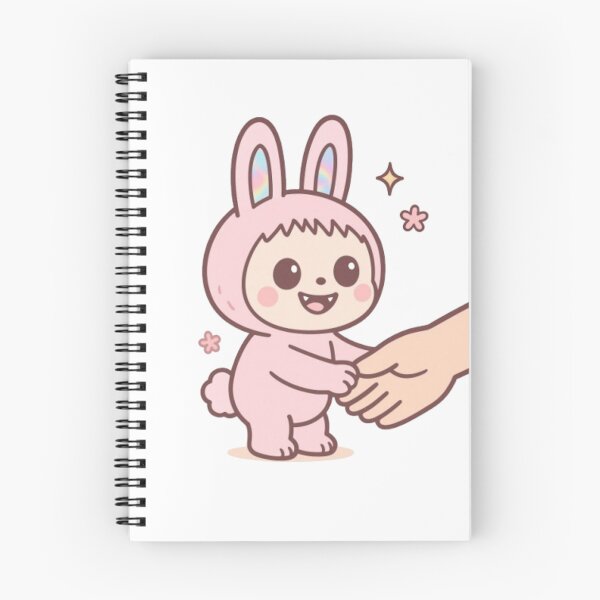 Item preview, Illustration kawaii de Labubu en costume lapin pastel designed and sold by MeowLoka ⭐⭐⭐⭐.